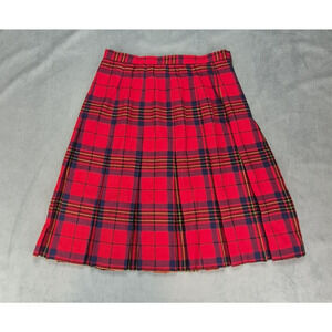 Lord & Taylor Pleated Academia Tartain Plaid Preppy Vintage Wool Skirt 14